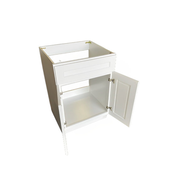 Vanity Atelier 24'' Single Bathroom Vanity Sink Base Cabinet in White ...